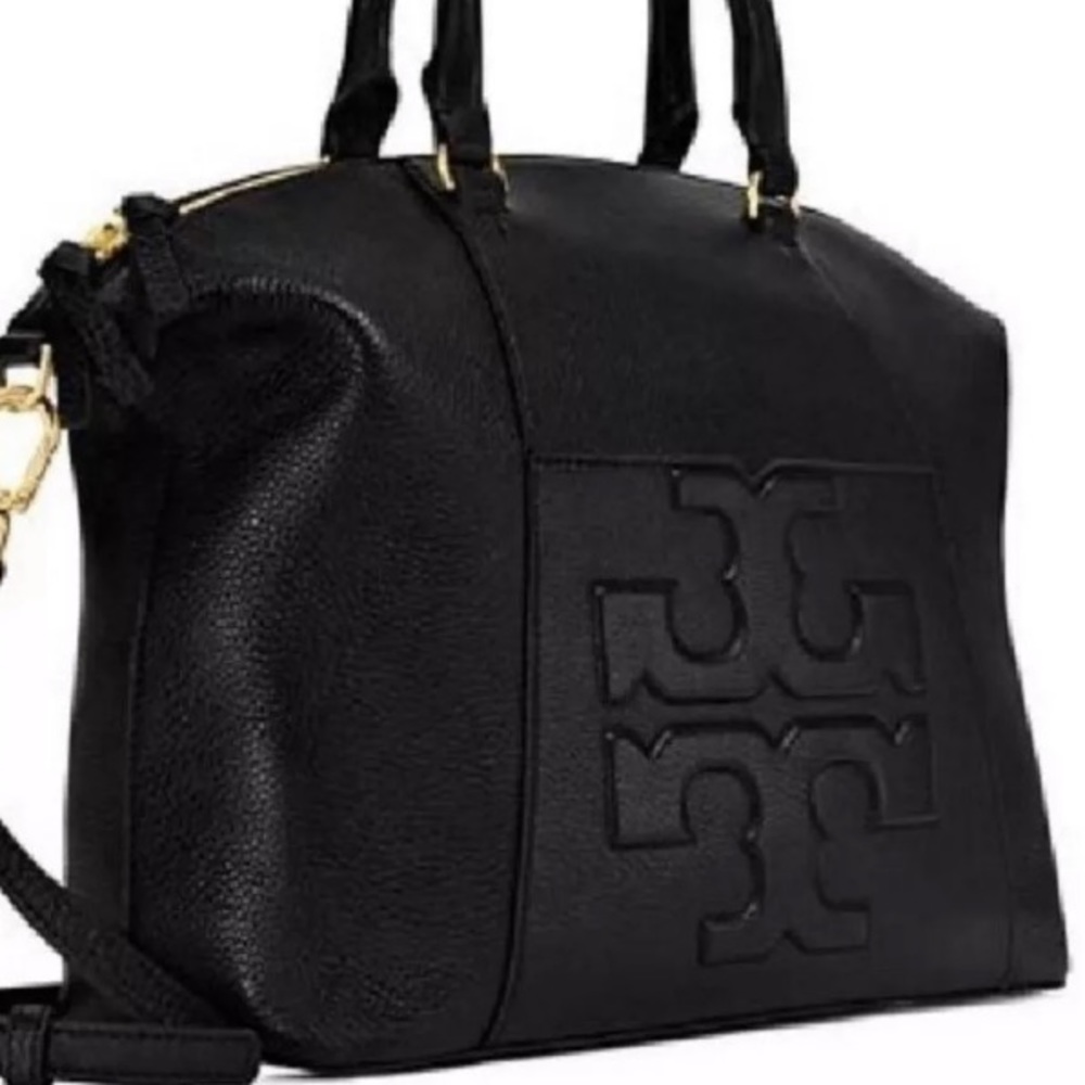Nwt Tory burch Bombe t medium black satchel bag - Picture 2 of 8